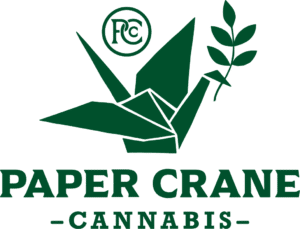 Paper Crane Cannabis Logo